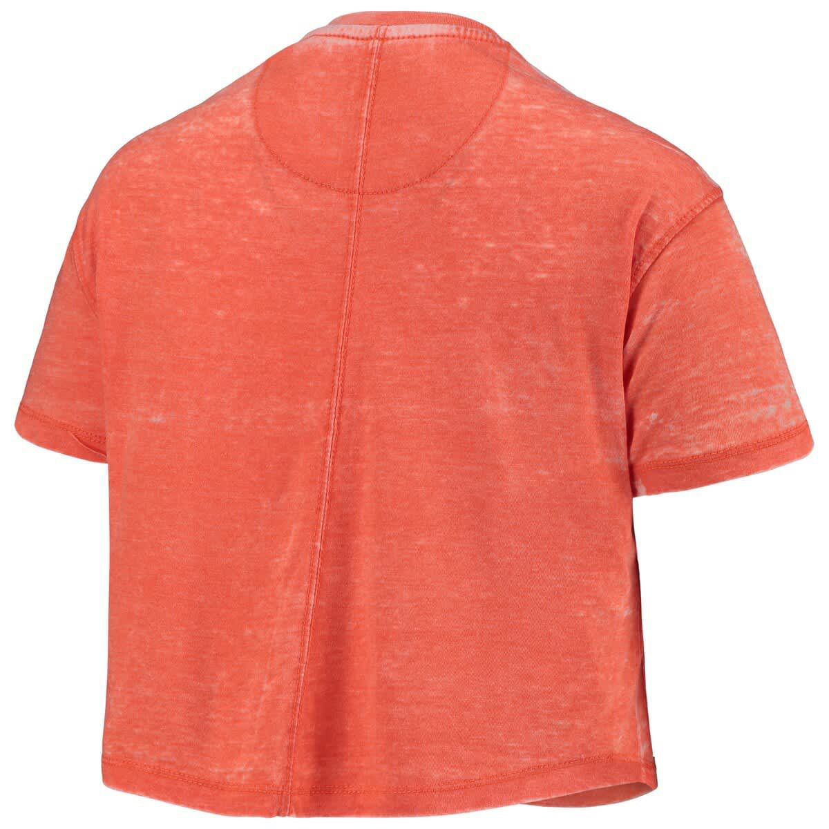 NCAA Clemson Tigers Edith Vintage Burnout Crop T-Shirt