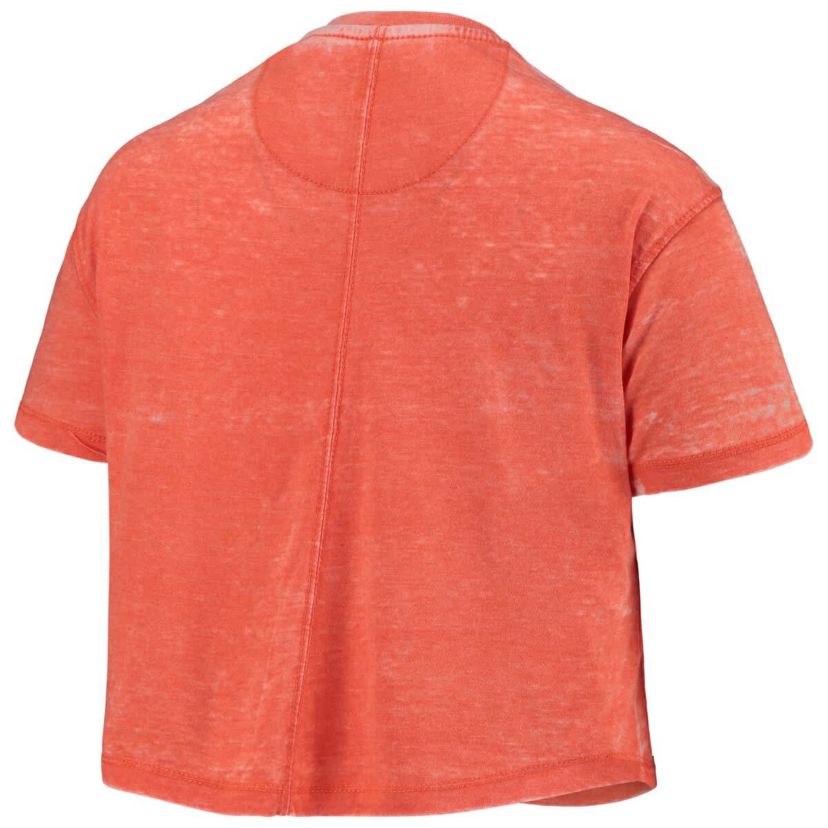 NCAA Clemson Tigers Edith Vintage Burnout Crop T-Shirt
