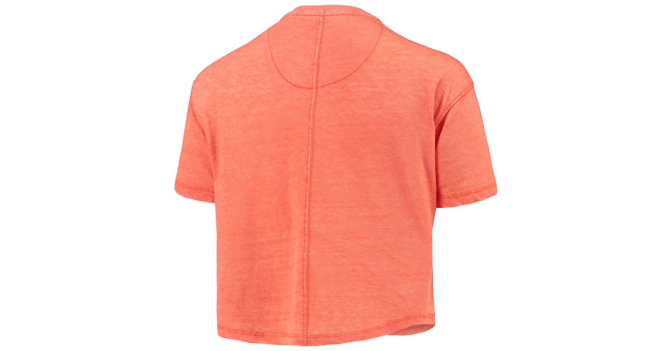 Miami (FL) Hurricanes NCAA Miami Hurricanes Edith Vintage Burnout Crop T-Shirt