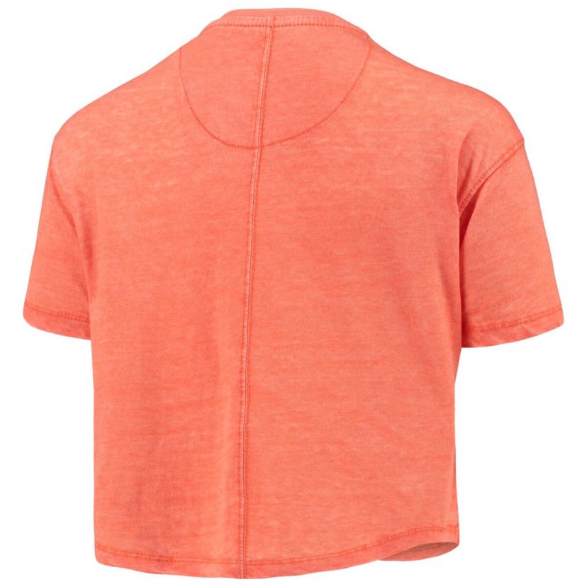 Miami (FL) Hurricanes NCAA Miami Hurricanes Edith Vintage Burnout Crop T-Shirt