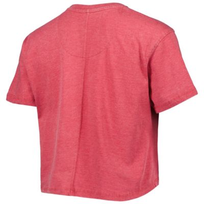 NCAA Oklahoma Sooners Edith Vintage Burnout Crop T-Shirt