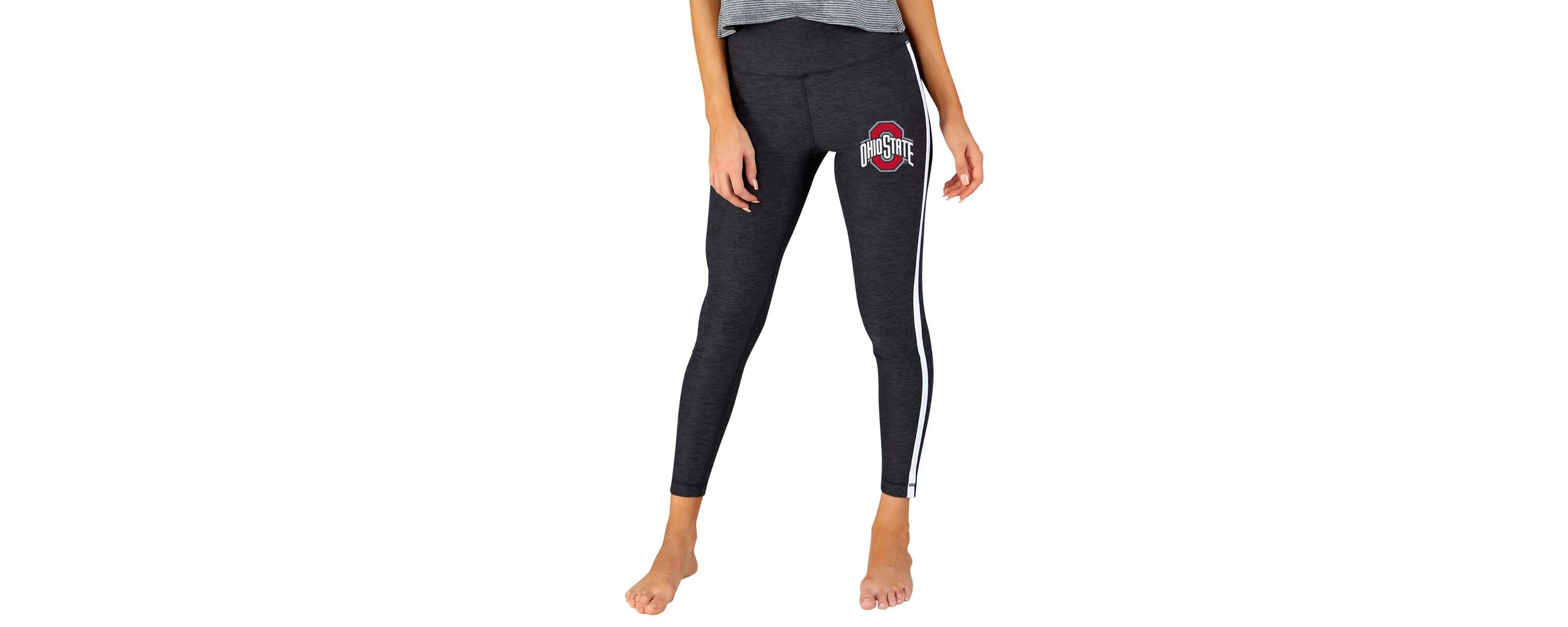 NCAA Charcoal/White Ohio State Buckeyes Centerline Knit Leggings