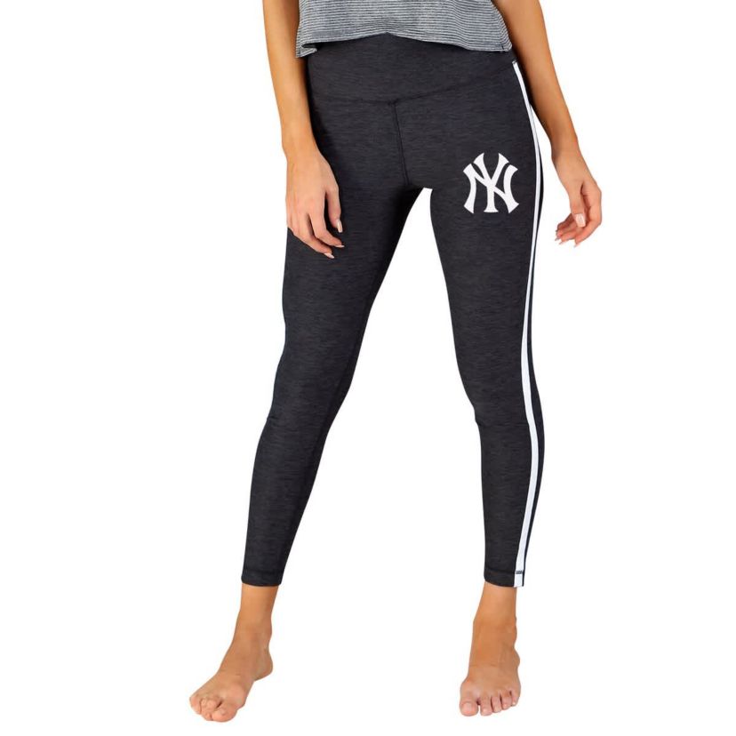 MLB Charcoal/White New York Yankees Centerline Knit Leggings