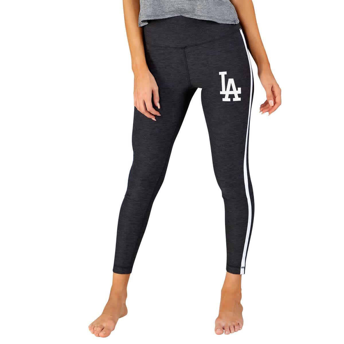 MLB Charcoal/White Los Angeles Dodgers Centerline Knit Leggings