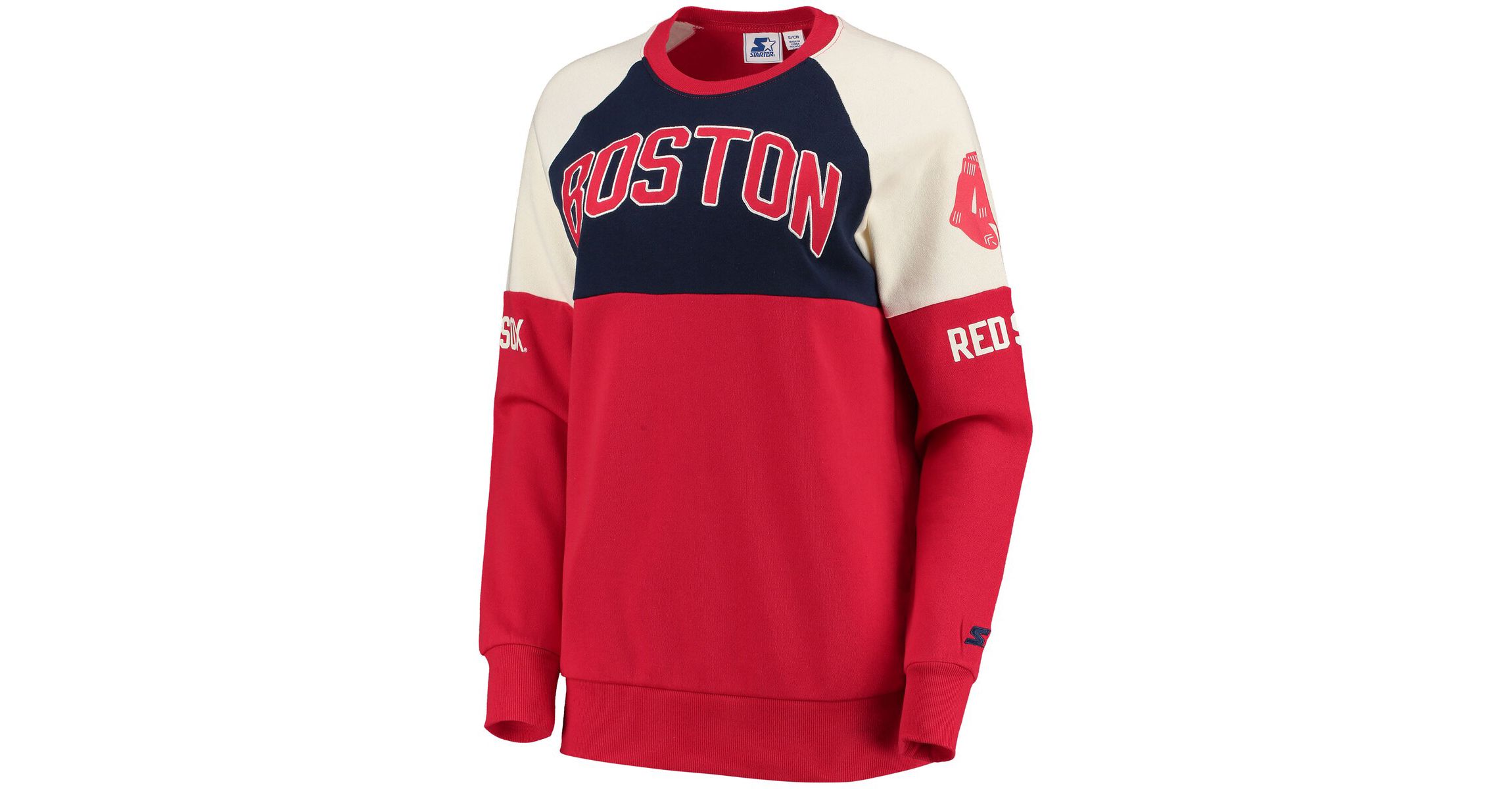 Boston Red Sox MLB Boston Sox Baseline Raglan Pullover Sweatshirt