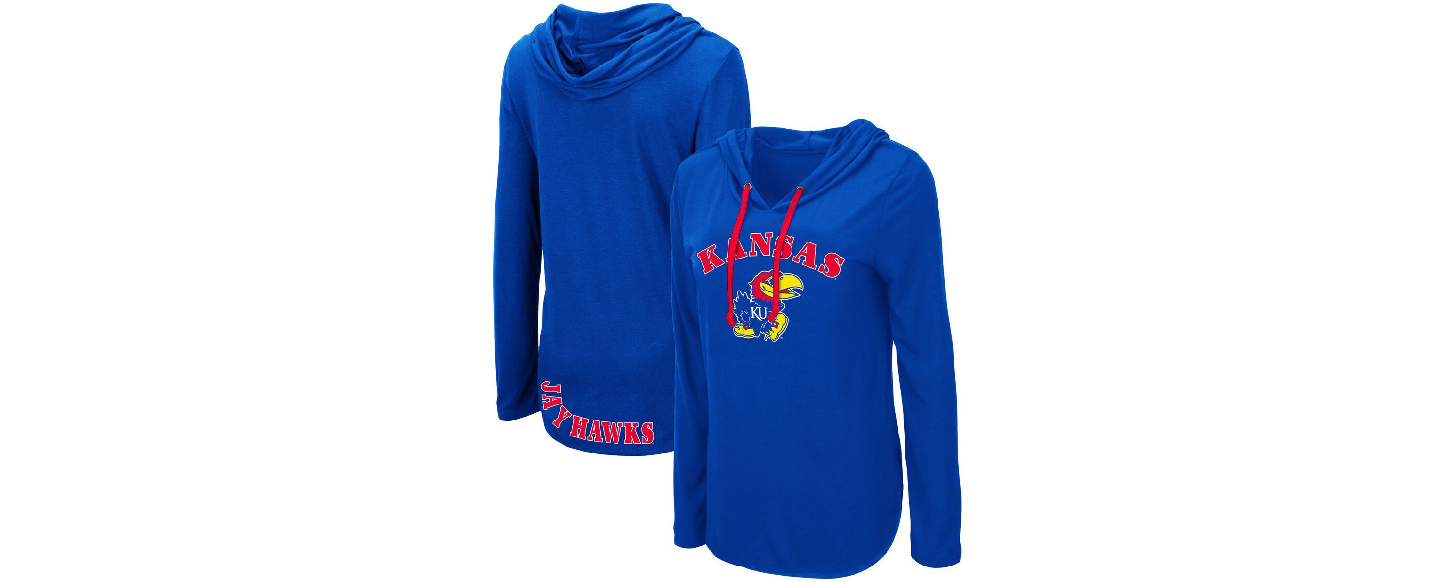 NCAA Kansas Jayhawks My Lover Lightweight Hooded Long Sleeve T-Shirt