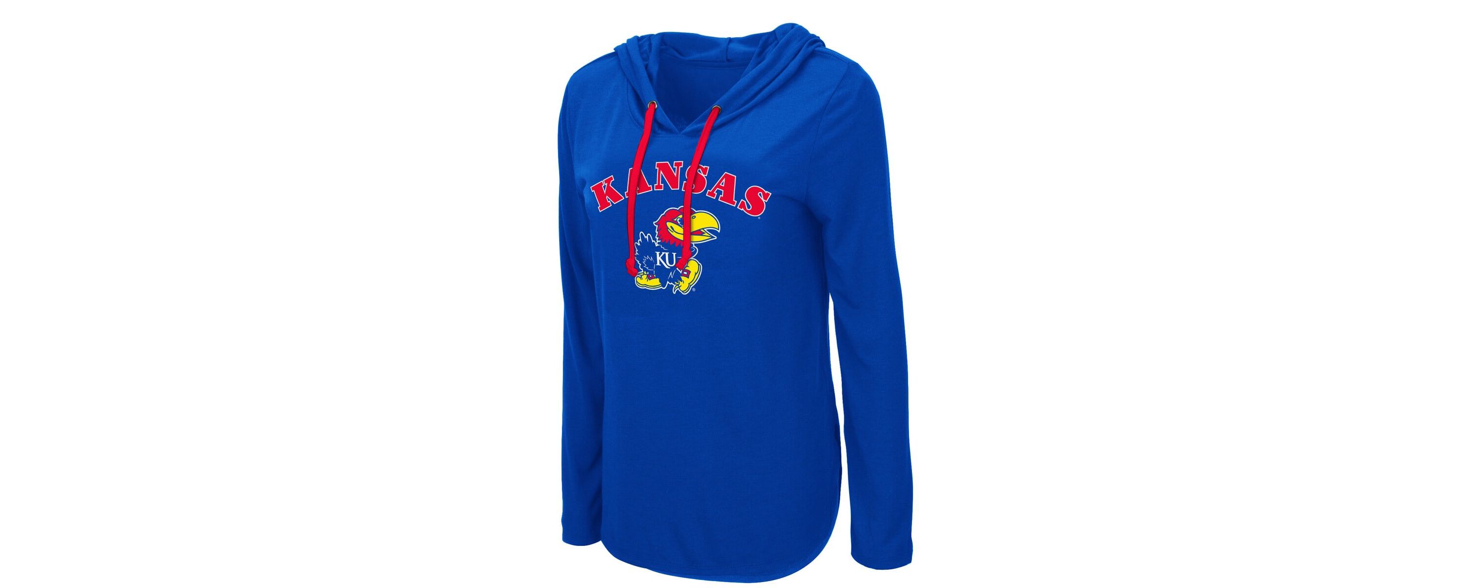 NCAA Kansas Jayhawks My Lover Lightweight Hooded Long Sleeve T-Shirt