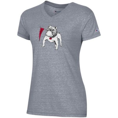 NCAA Georgia Bulldogs Vault Logo V-Neck T-Shirt