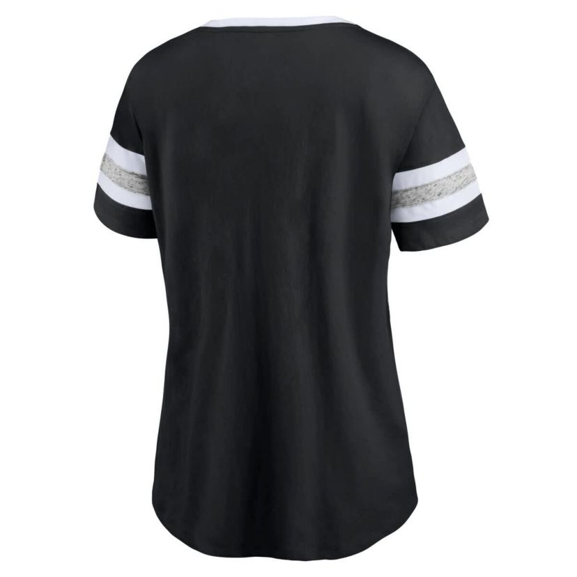 NBA Fanatics Brooklyn Nets Block Party Striped Sleeve T-Shirt
