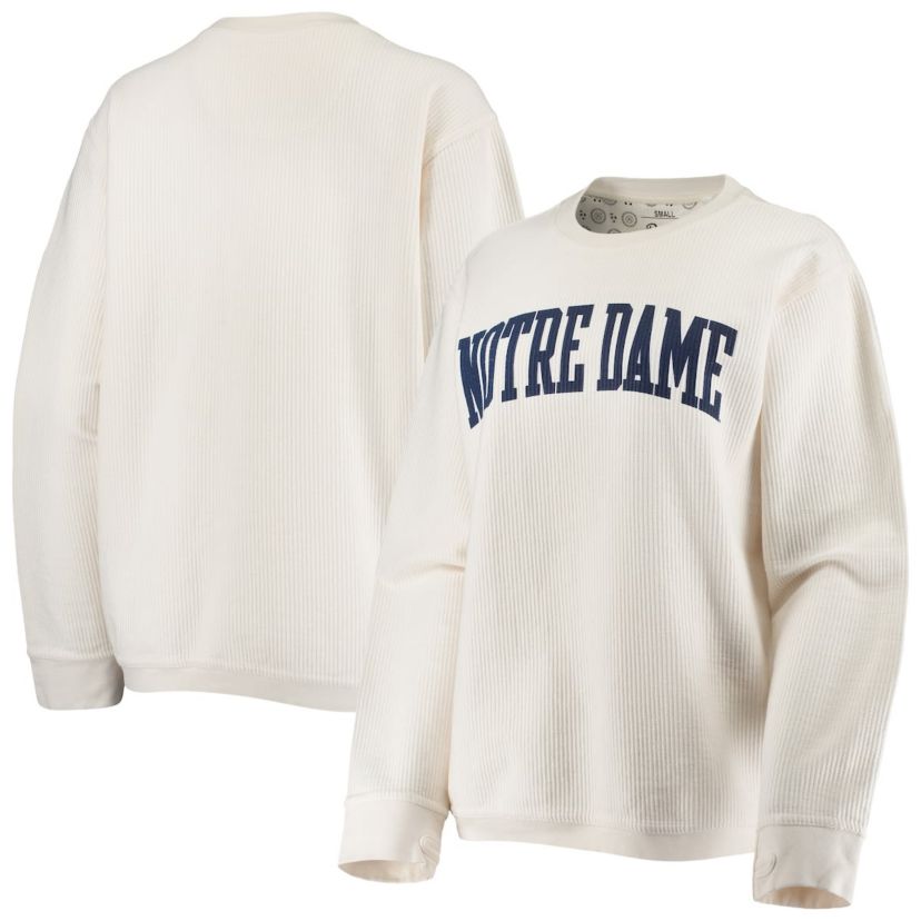 NCAA Notre Dame Fighting Irish Comfy Cord Vintage Wash Basic Arch Pullover Sweatshirt