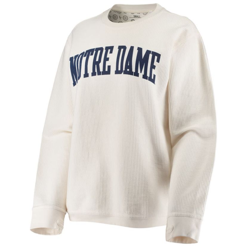 NCAA Notre Dame Fighting Irish Comfy Cord Vintage Wash Basic Arch Pullover Sweatshirt