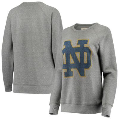 NCAA ed Notre Dame Fighting Irish Big Logo Knobi Fleece Crew Sweatshirt