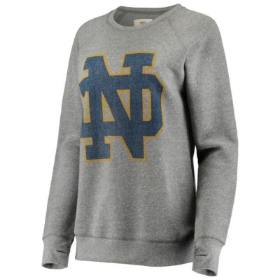 NCAA ed Notre Dame Fighting Irish Big Logo Knobi Fleece Crew Sweatshirt