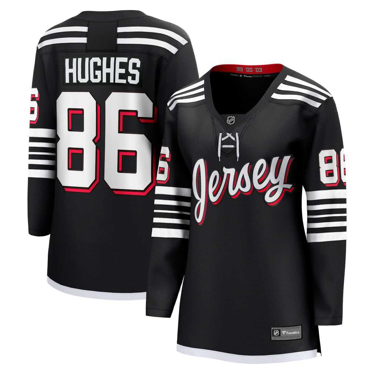 NHL Fanatics Jack Hughes New Jersey Devils Alternate Breakaway Jersey