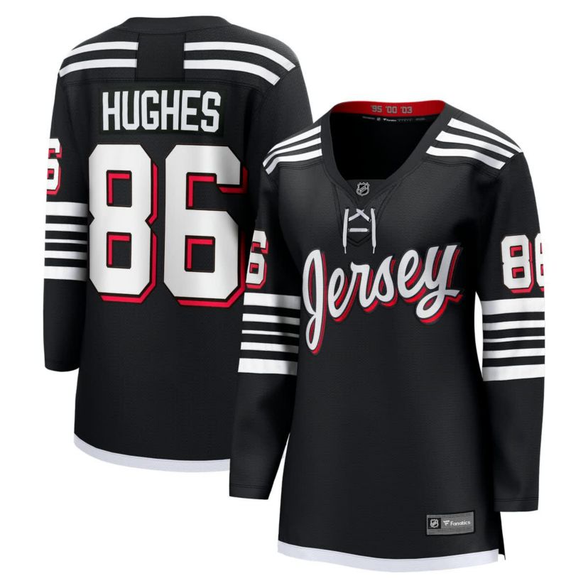 NHL Fanatics Jack Hughes New Jersey Devils Alternate Breakaway Jersey