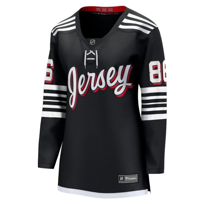 NHL Fanatics Jack Hughes New Jersey Devils Alternate Breakaway Jersey