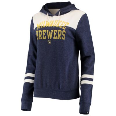 MLB ed Milwaukee Brewers Colorblock Tri-Blend Pullover Hoodie