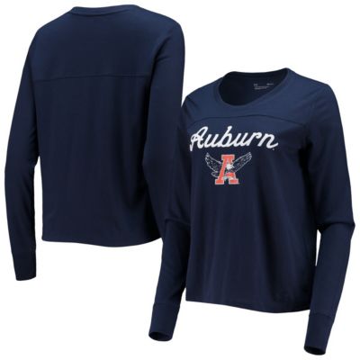 NCAA Under Armour Auburn Tigers Vault Cropped Long Sleeve T-Shirt