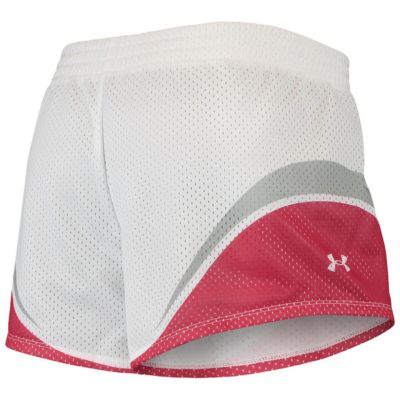 NCAA Under Armour White/Red Wisconsin Badgers Mesh Shorts