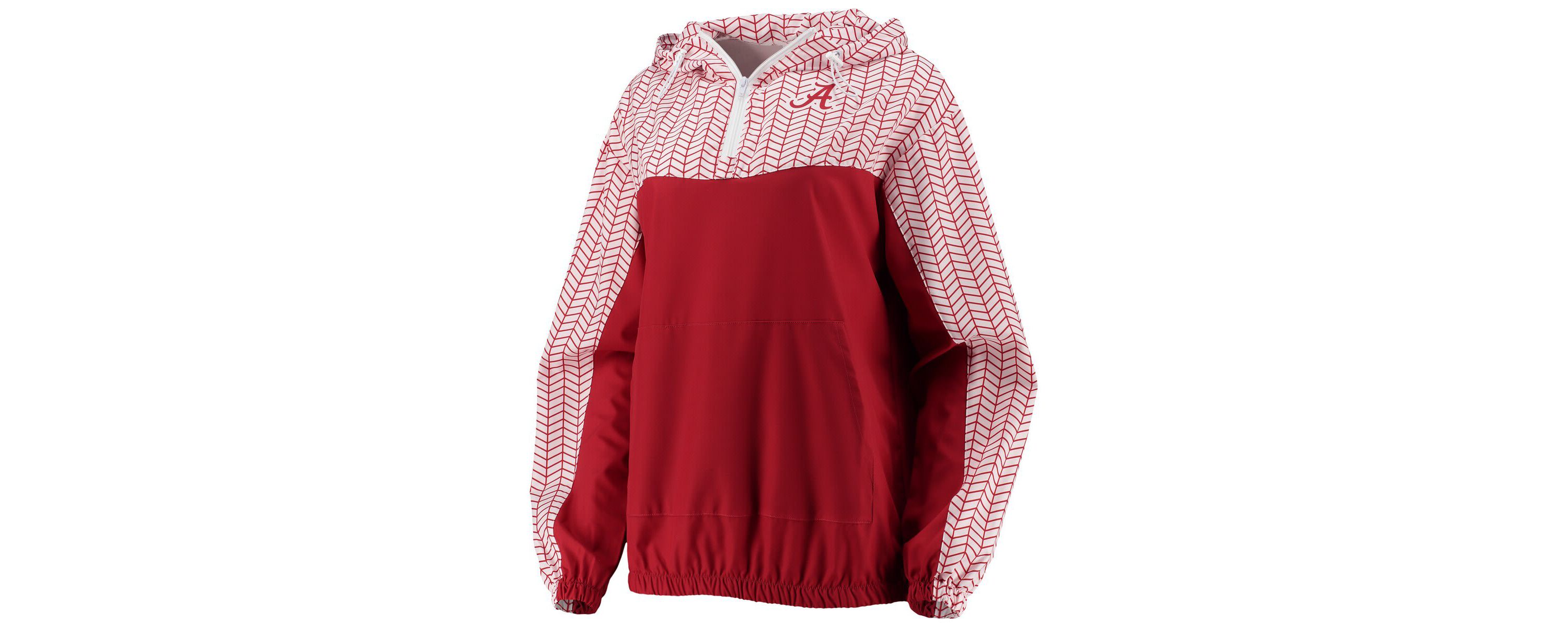 Alabama Crimson Tide NCAA Alabama Tide Chevron Swishy Quarter-Zip Hoodie Jacket