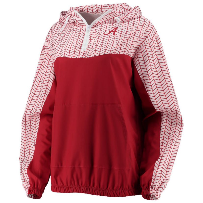 Alabama Crimson Tide NCAA Alabama Tide Chevron Swishy Quarter-Zip Hoodie Jacket