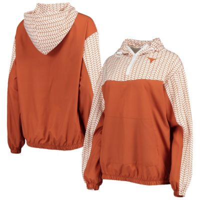 NCAA Texas Texas Longhorns Chevron Swishy Quarter-Zip Hoodie Jacket