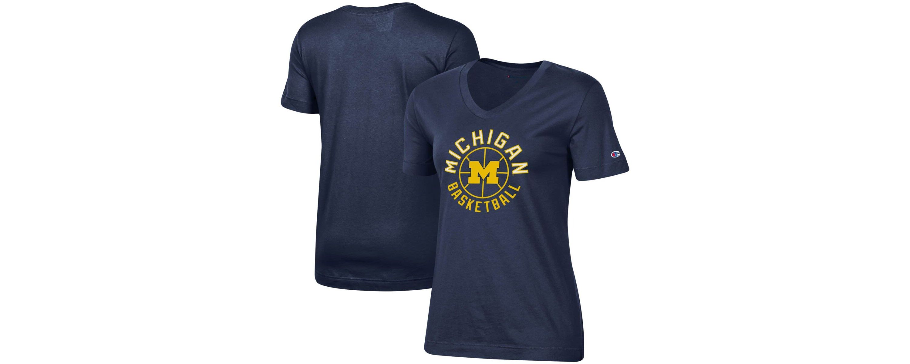 NCAA Michigan Wolverines Basketball V-Neck T-Shirt