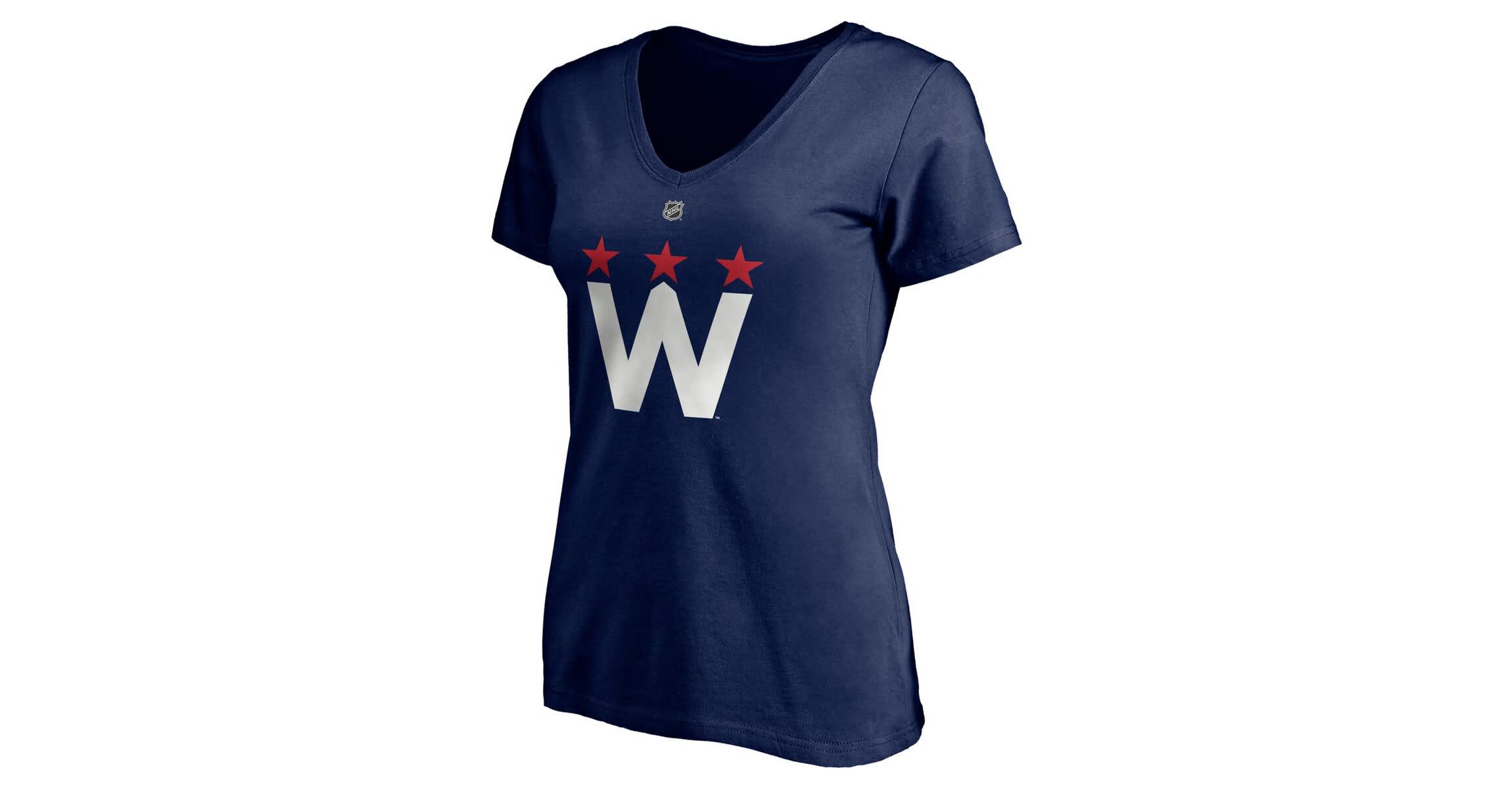 NHL Fanatics Tom Washington Capitals 2020/21 Alternate Authentic Stack Name & Number V-Neck T-Shirt