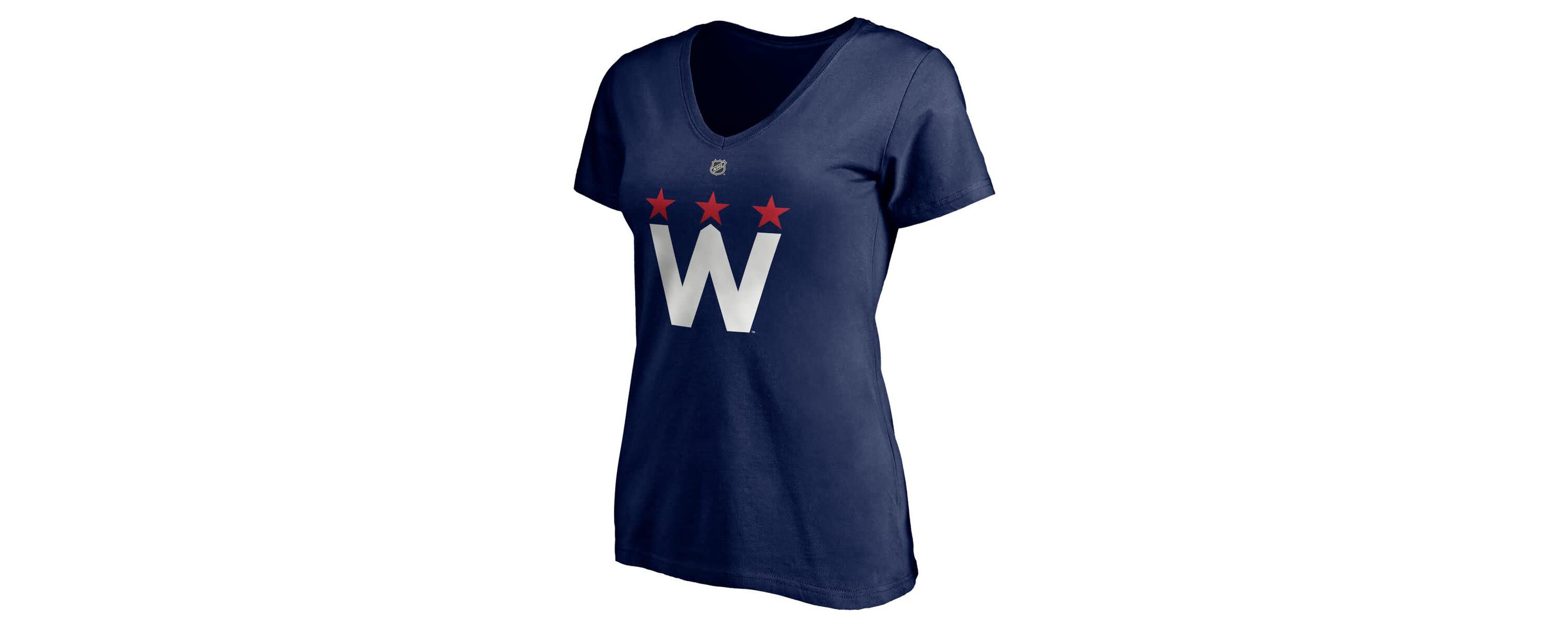 NHL Fanatics Tom Washington Capitals 2020/21 Alternate Authentic Stack Name & Number V-Neck T-Shirt