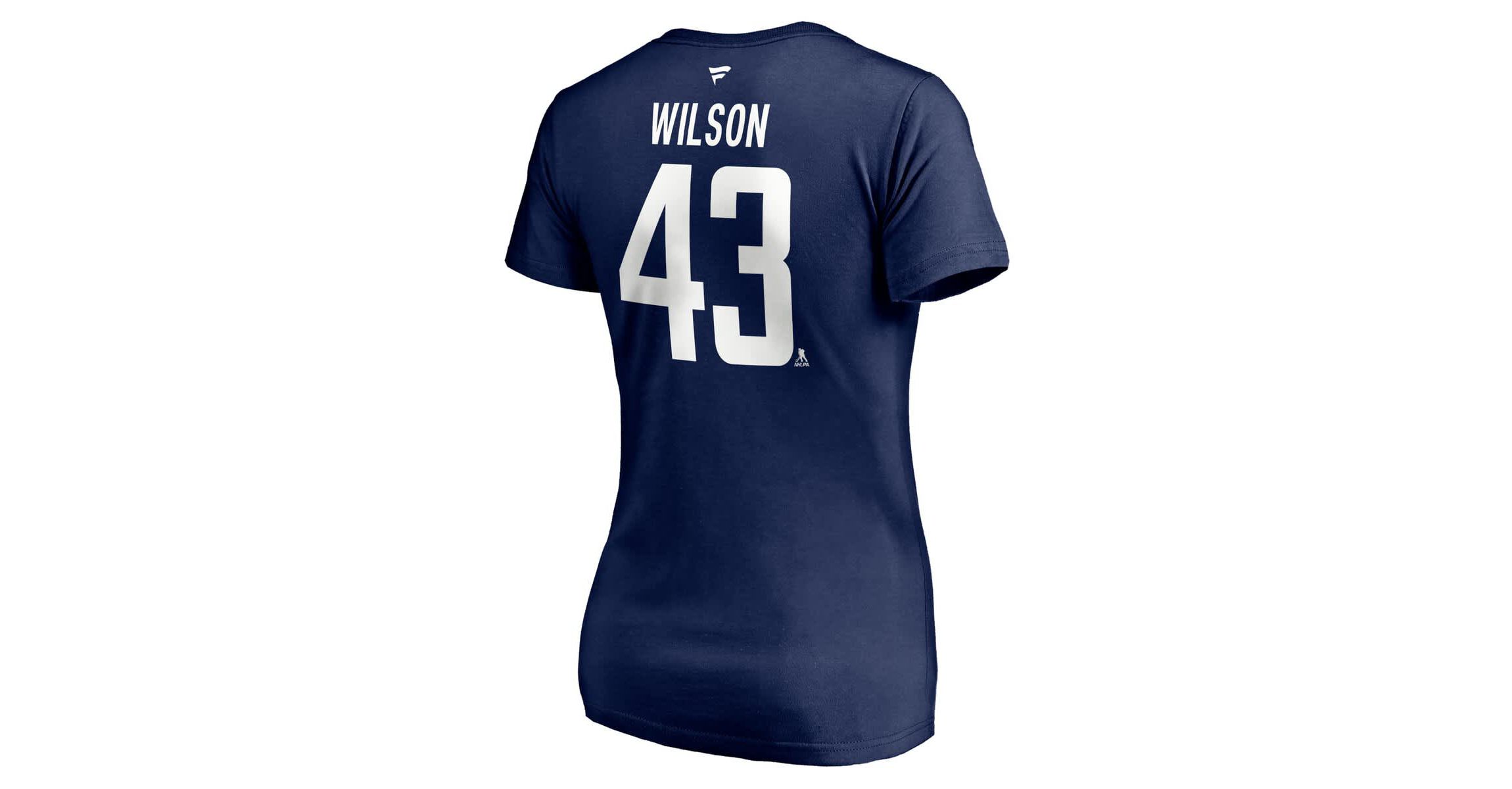 NHL Fanatics Tom Washington Capitals 2020/21 Alternate Authentic Stack Name & Number V-Neck T-Shirt