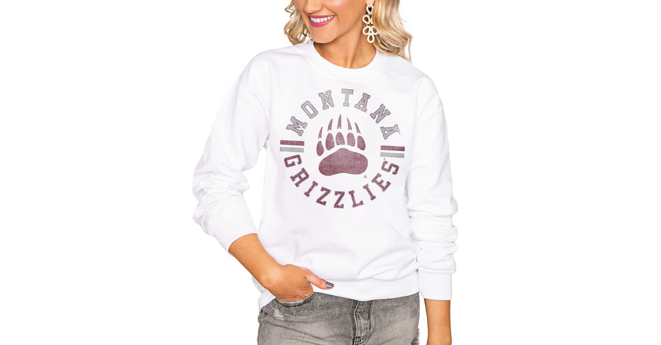 NCAA Montana Grizzlies Oversized Vintage Days Perfect Crew Sweatshirt