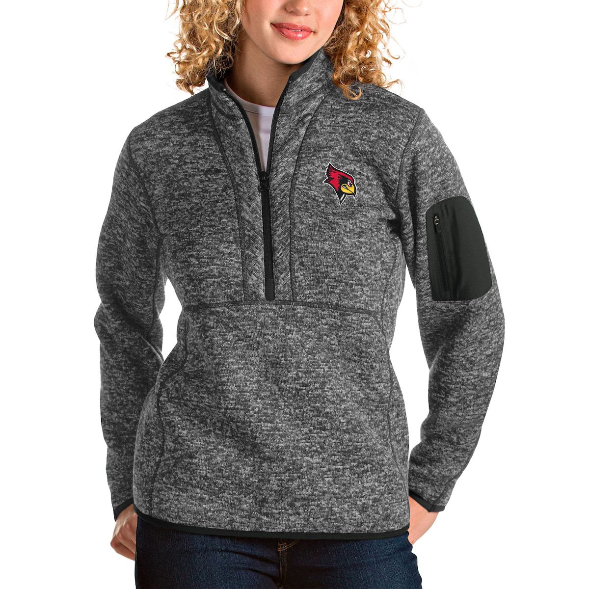 NCAA ed Illinois State Redbirds Fortune Half-Zip Pullover Jacket