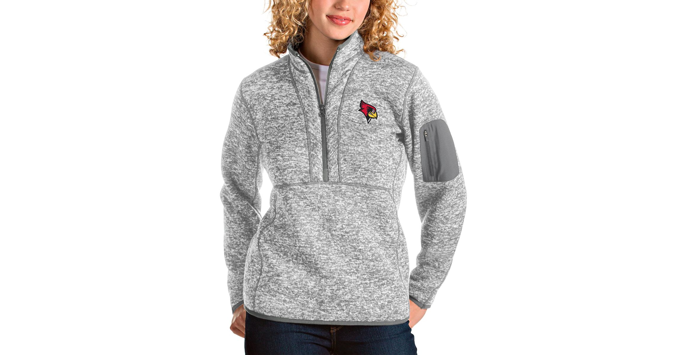 NCAA ed Illinois State Redbirds Fortune Half-Zip Pullover Jacket