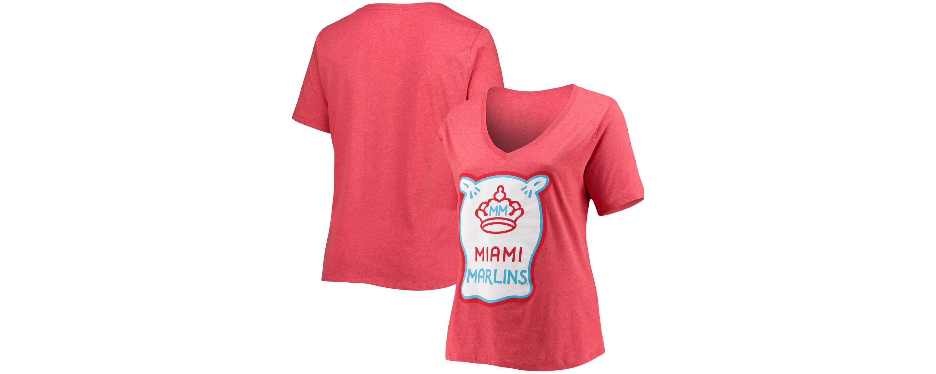 MLB Miami Marlins City Connect Plus Size V-Neck T-Shirt