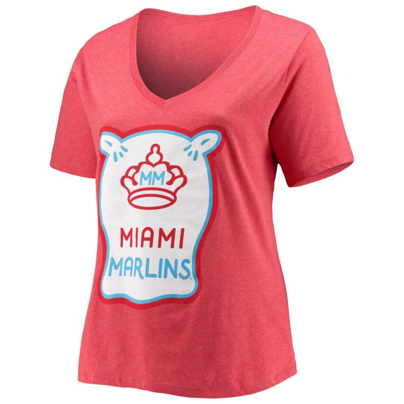MLB Miami Marlins City Connect Plus Size V-Neck T-Shirt