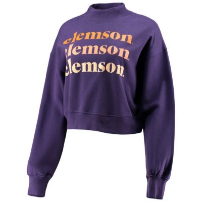 NCAA Clemson Tigers Heavyweight Hailey Cropped Sweatshirt