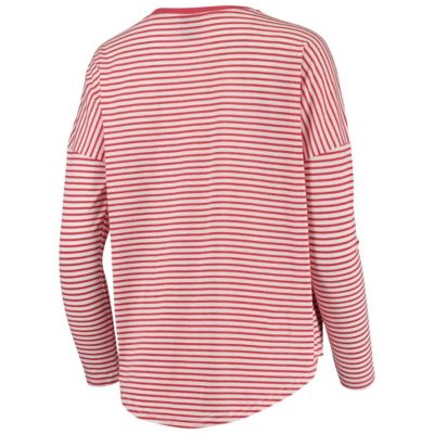 NCAA Ohio State Buckeyes Melange Striped Boxy Long Sleeve T-Shirt