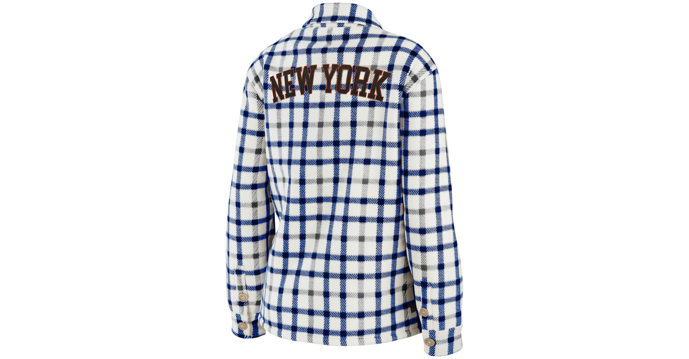 NHL New York Islanders Plaid Button-Up Shirt Jacket