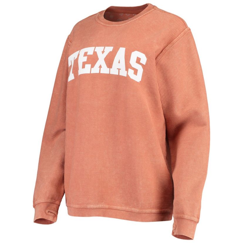 NCAA Texas Texas Longhorns Comfy Cord Vintage Wash Basic Arch Pullover Sweatshirt