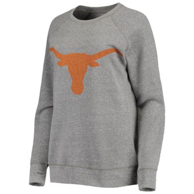 NCAA ed Texas Longhorns Big Logo Knobi Fleece Raglan Pullover Sweatshirt