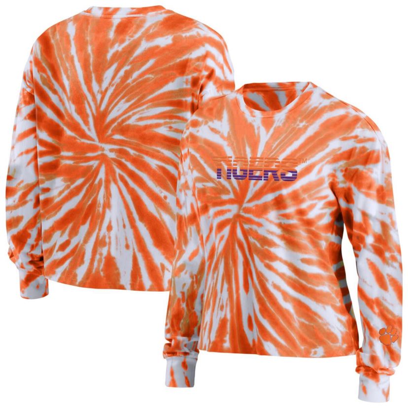 NCAA Clemson Tigers Tie-Dye Long Sleeve T-Shirt