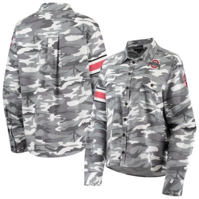 NCAA Ohio State Buckeyes Flannel Button-Up Long Sleeve Shirt