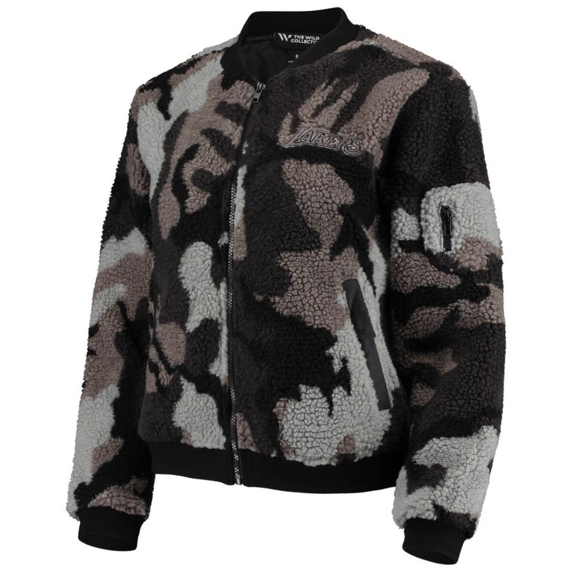 NBA Los Angeles Lakers Sherpa Full-Zip Bomber Jacket