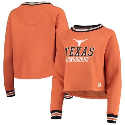 NCAA Texas Texas Longhorns Cali Cozy Raglan Crop Pullover Sweatshirt