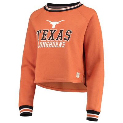 NCAA Texas Texas Longhorns Cali Cozy Raglan Crop Pullover Sweatshirt