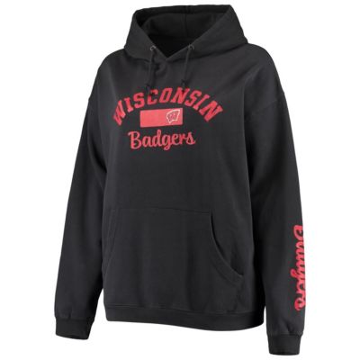 NCAA Wisconsin Badgers Rock n Roll Super Oversized Pullover Hoodie