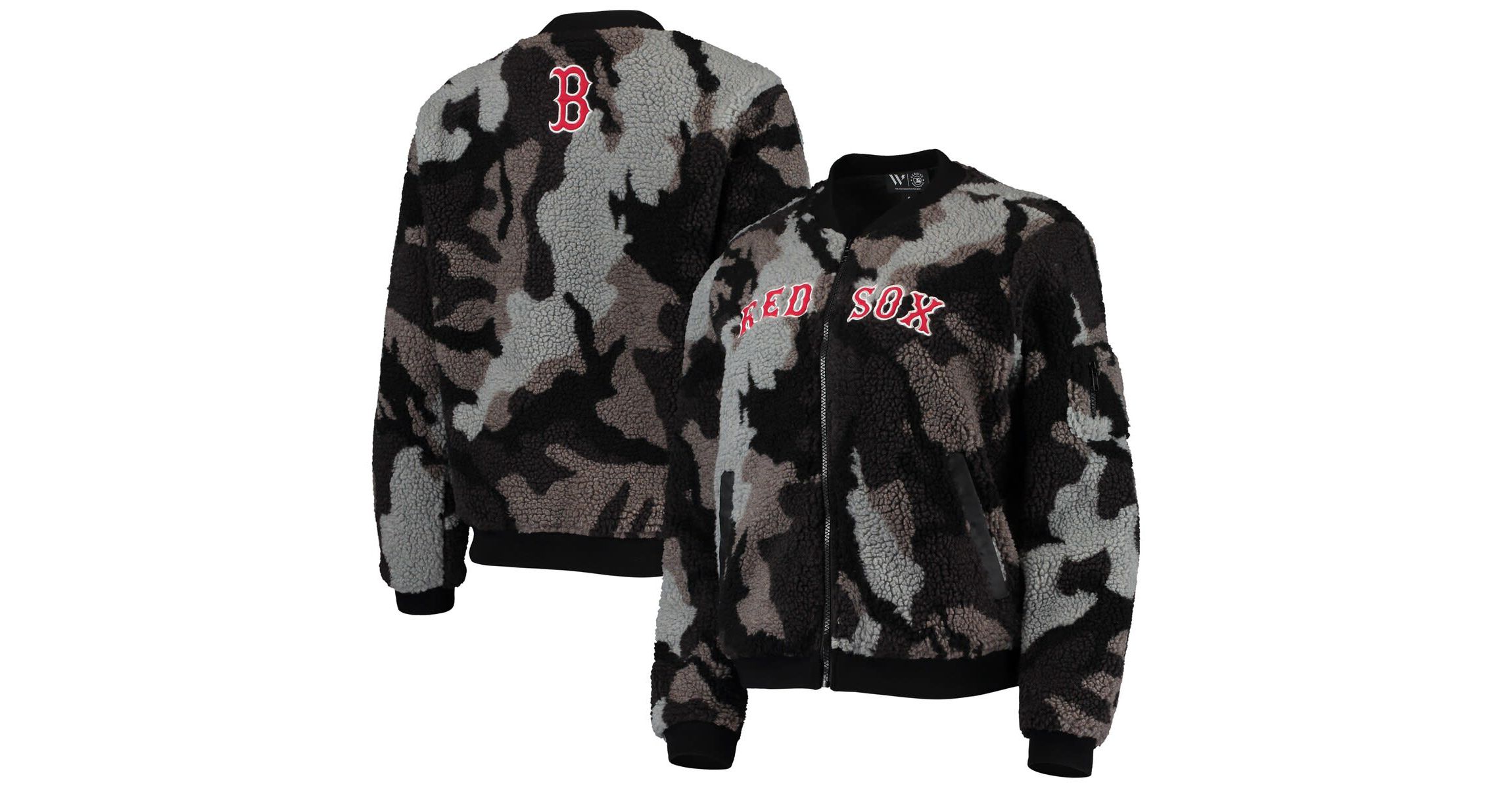 Boston Red Sox MLB Boston Sox Sherpa Full-Zip Bomber Jacket