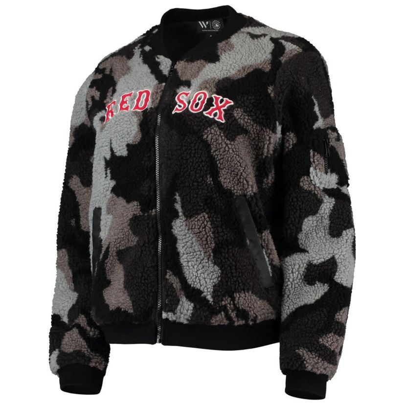 Boston Red Sox MLB Boston Sox Sherpa Full-Zip Bomber Jacket