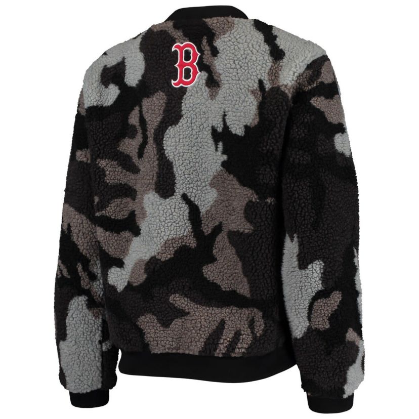 Boston Red Sox MLB Boston Sox Sherpa Full-Zip Bomber Jacket