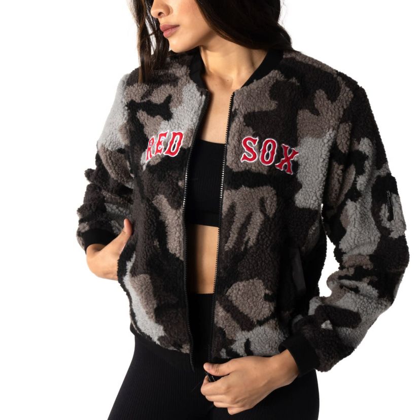 Boston Red Sox MLB Boston Sox Sherpa Full-Zip Bomber Jacket